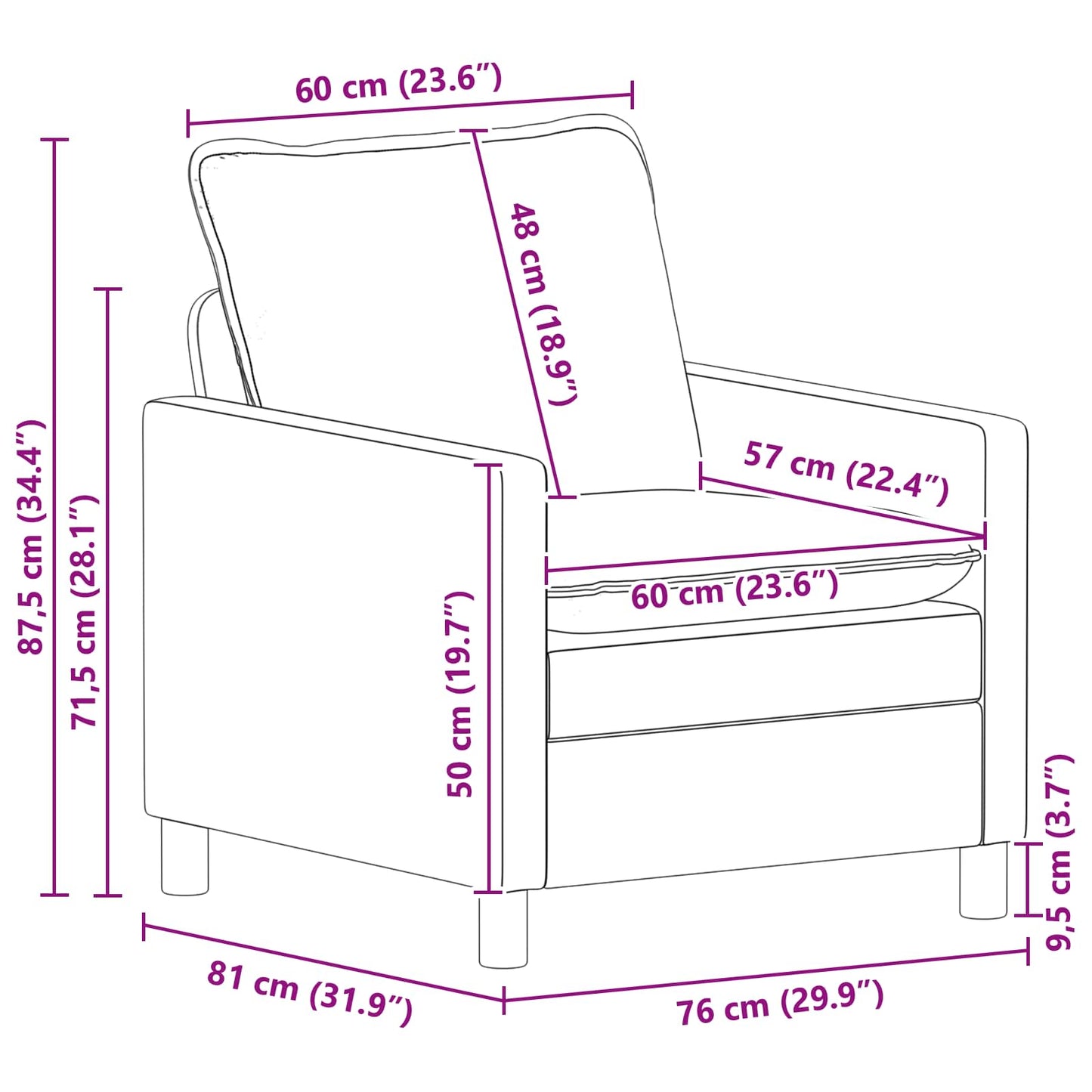 Set di divani 2 pz Nero Tessuto | homemem39