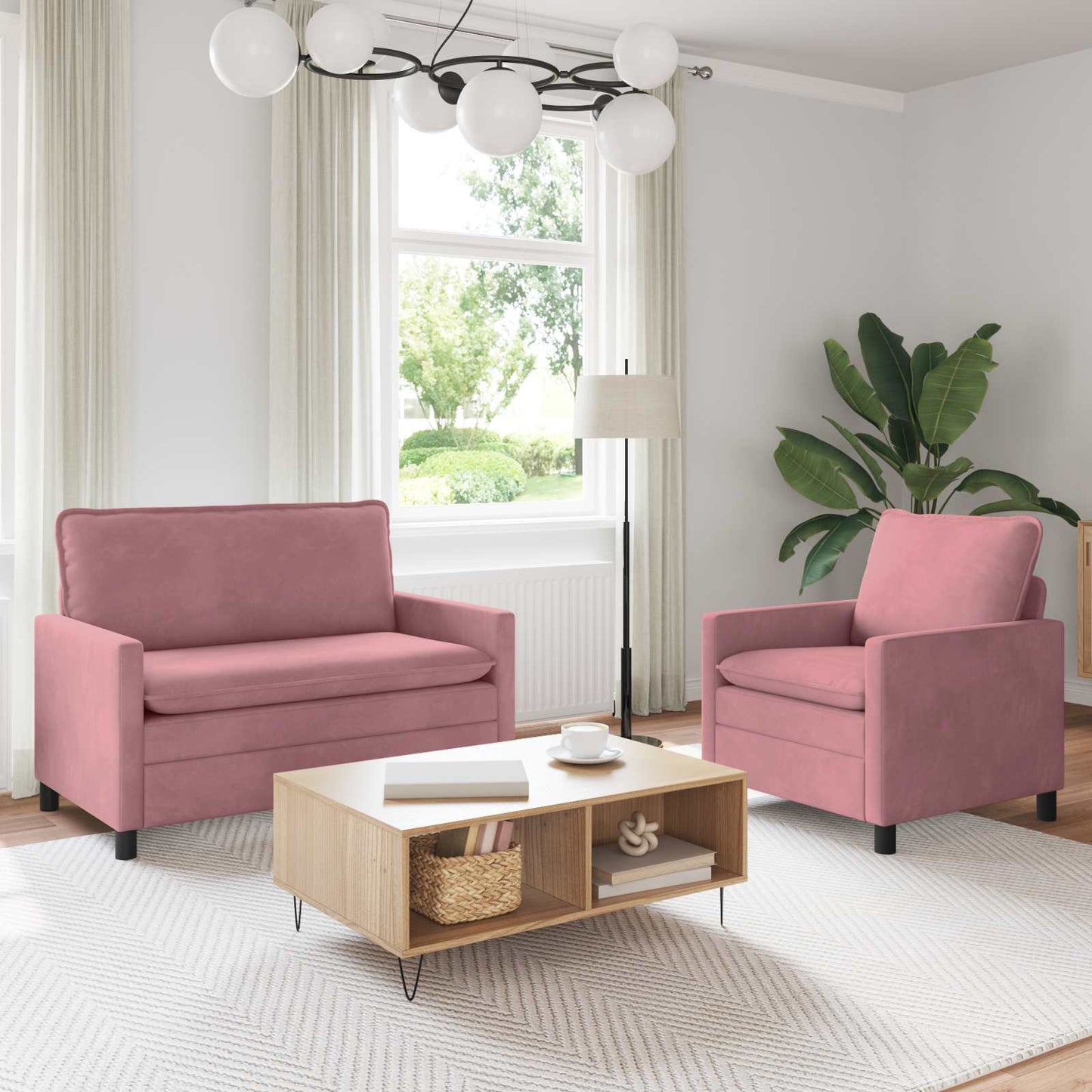 Set di divani 2 pcs Rosa Velluto | homemem39