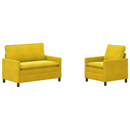 Set di divani 2 pcs Giallo Velluto | homemem39