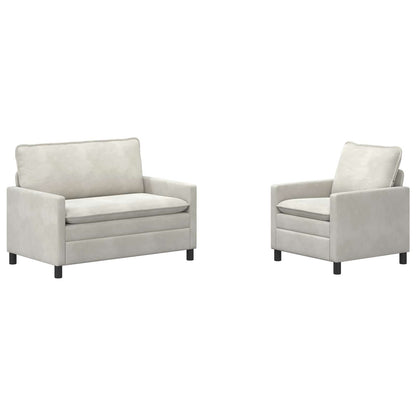 Set di divani 2 pcs Crema Velluto | homemem39