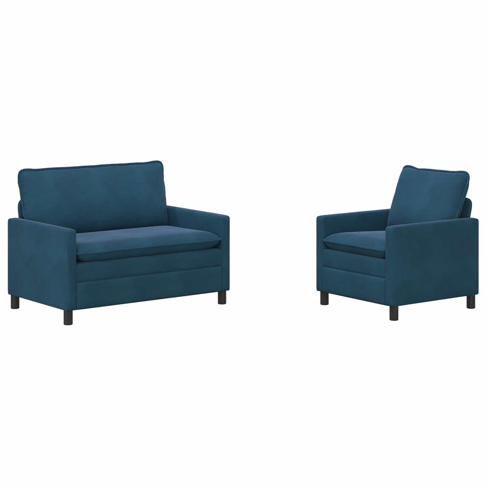 Set di divani 2 pcs Blu Velluto | homemem39