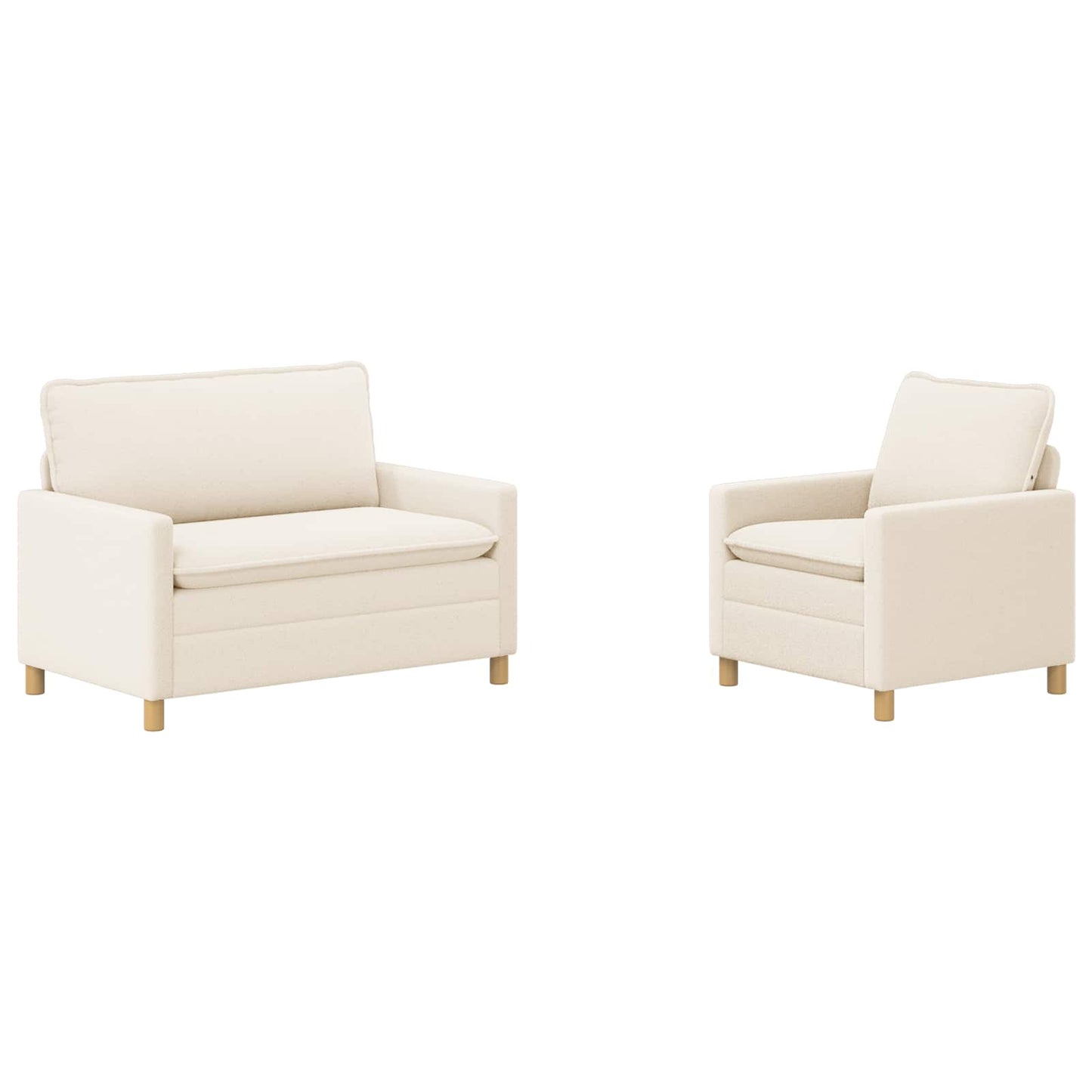 Set di divani 2 pz Crema Tessuto | homemem39