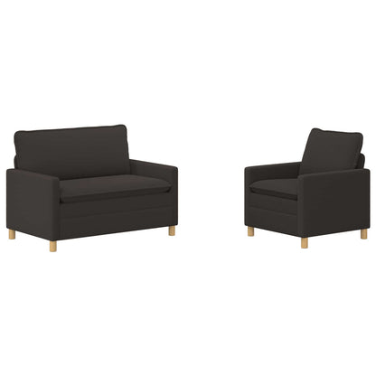 Set di divani 2 pz Grigio Scuro Tessuto | homemem39