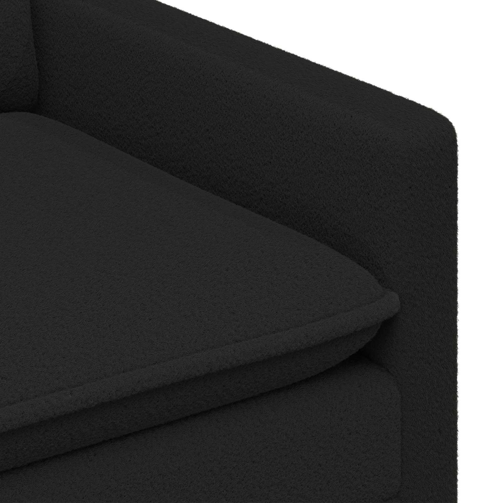 Set di divani 2 pz Nero Tessuto | homemem39