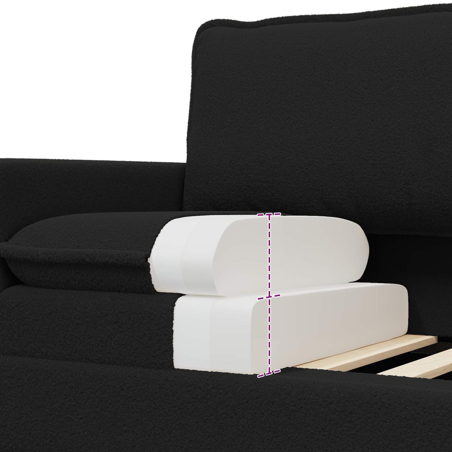 Set di divani 2 pz Nero Tessuto | homemem39