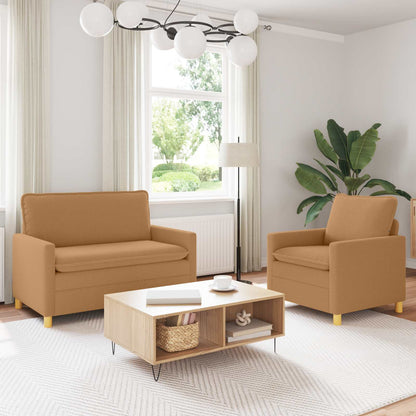Set di divani 2 pz Beige Tessuto | homemem39