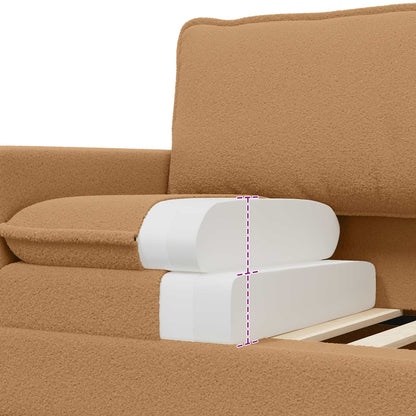 Set di divani 2 pz Beige Tessuto | homemem39