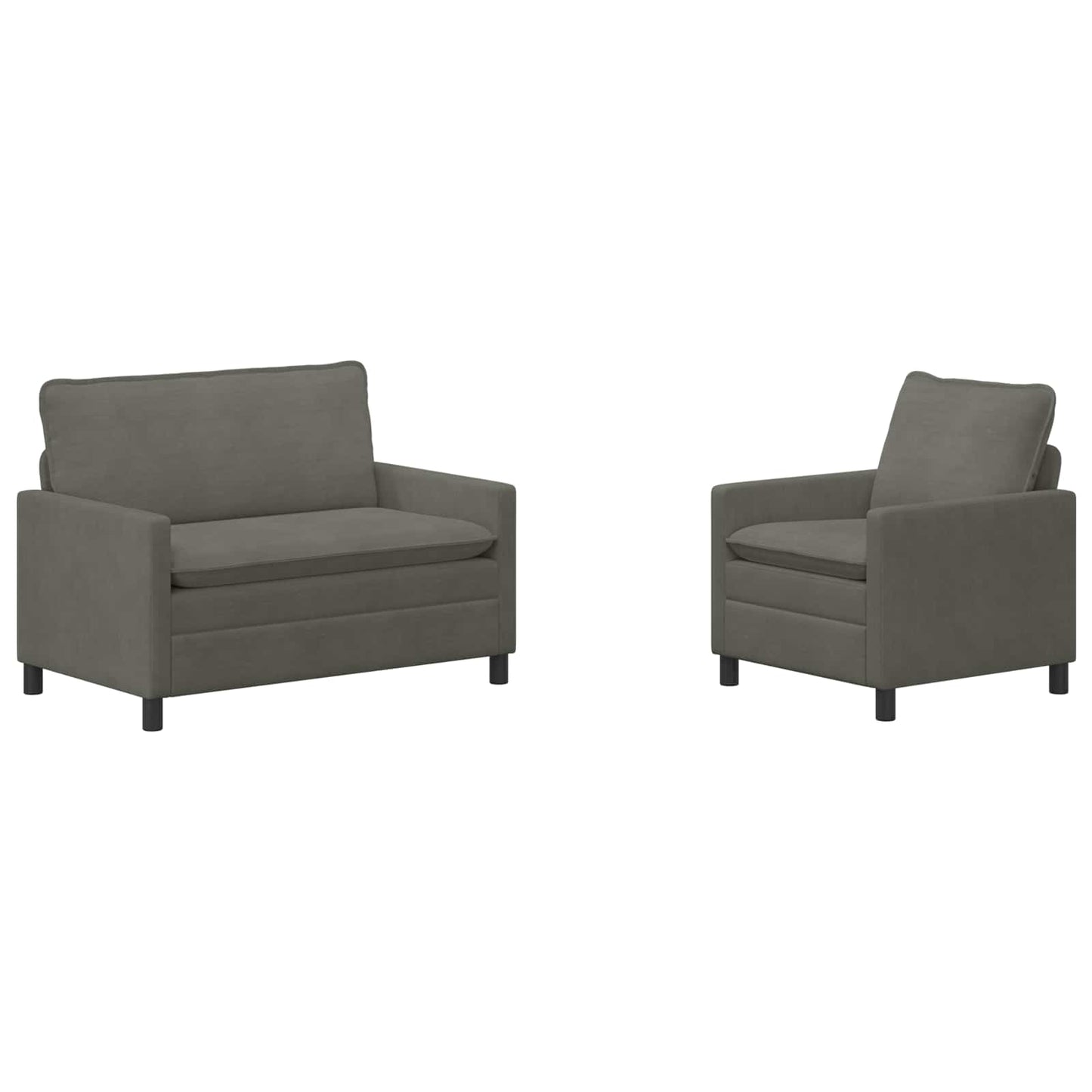 Set di divani 2 pcs Grigio Chiaro Tessuto | homemem39
