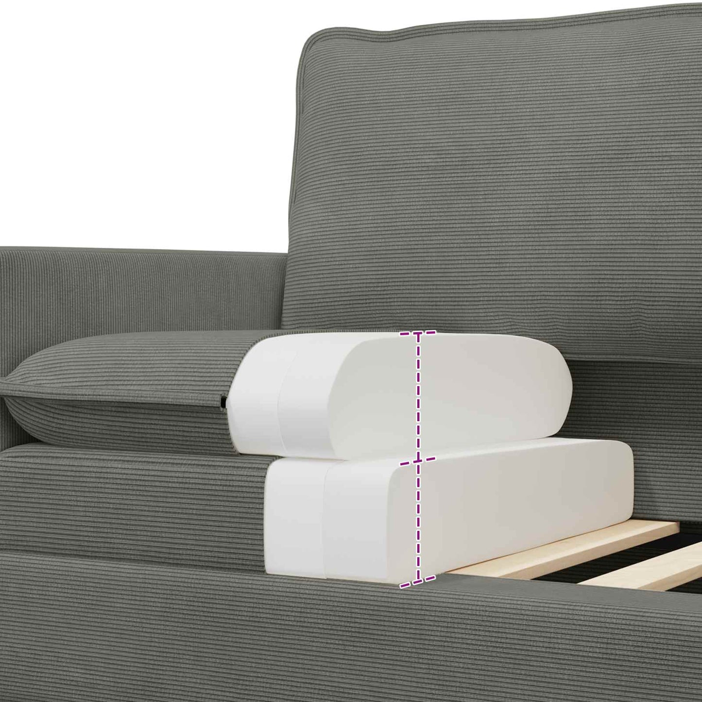 Set di divani 2 pcs Grigio Chiaro Tessuto | homemem39