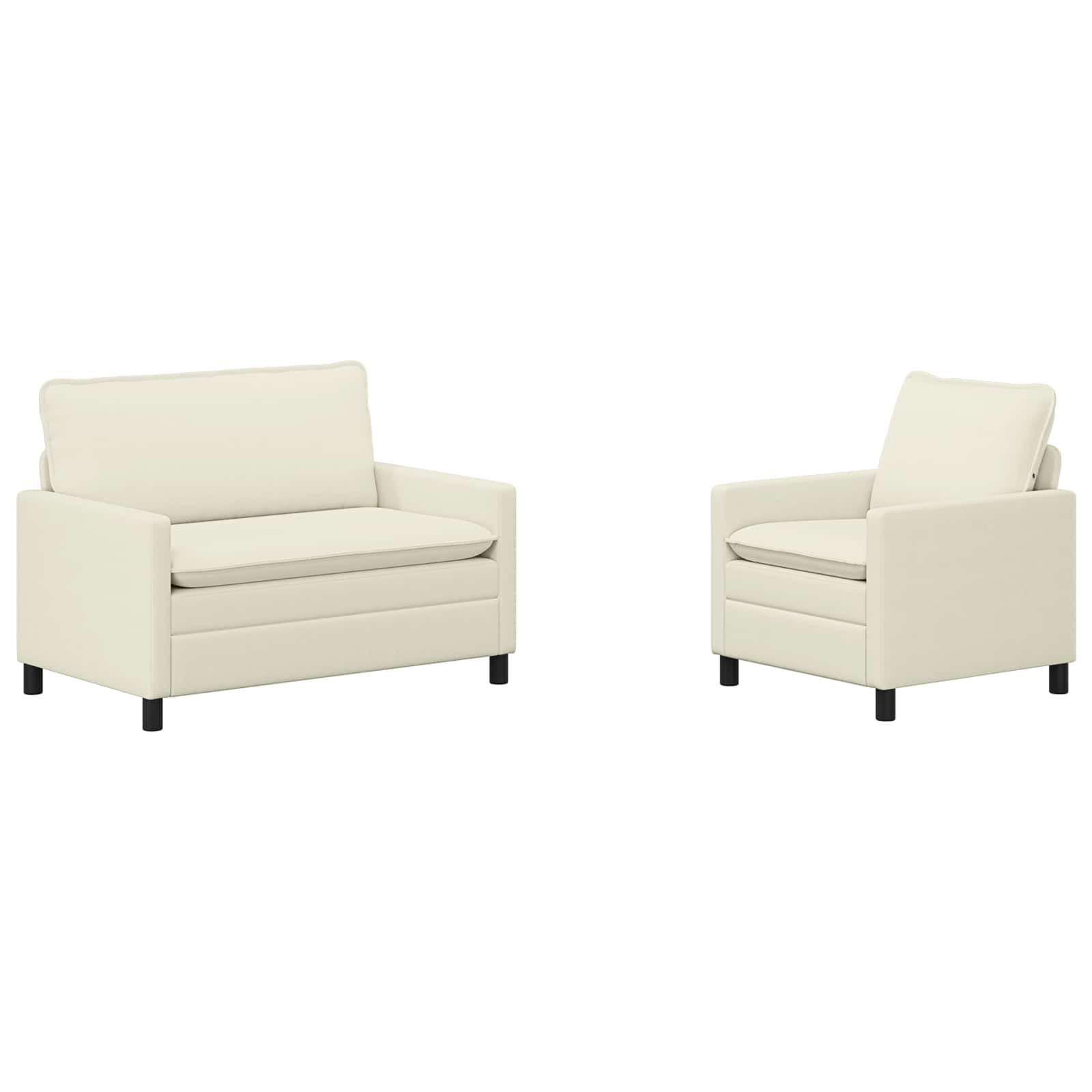 Set di divani 2 pcs Crema Tessuto | homemem39