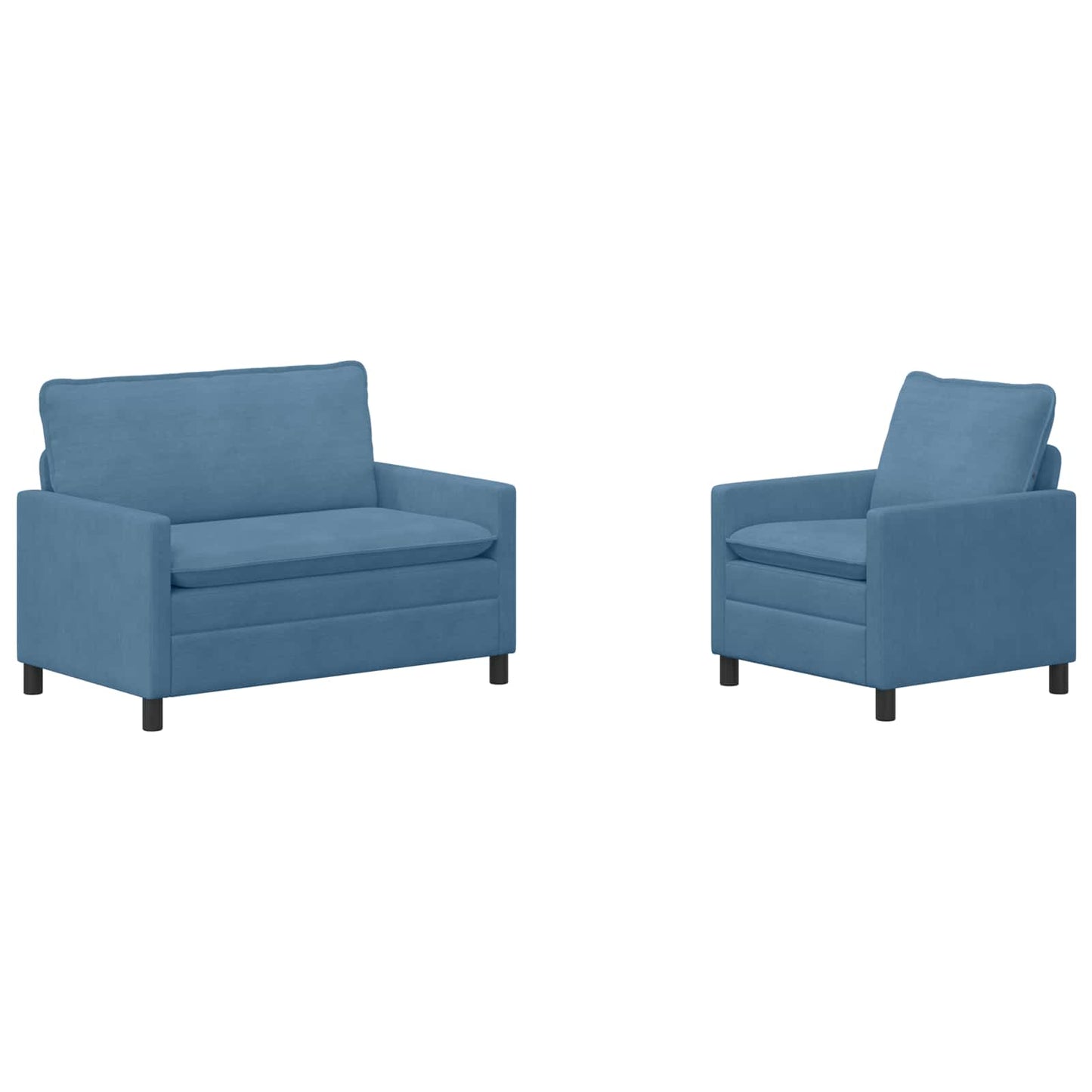 Set di divani 2 pcs Blu Tessuto | homemem39