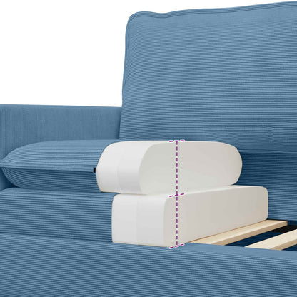 Set di divani 2 pcs Blu Tessuto | homemem39
