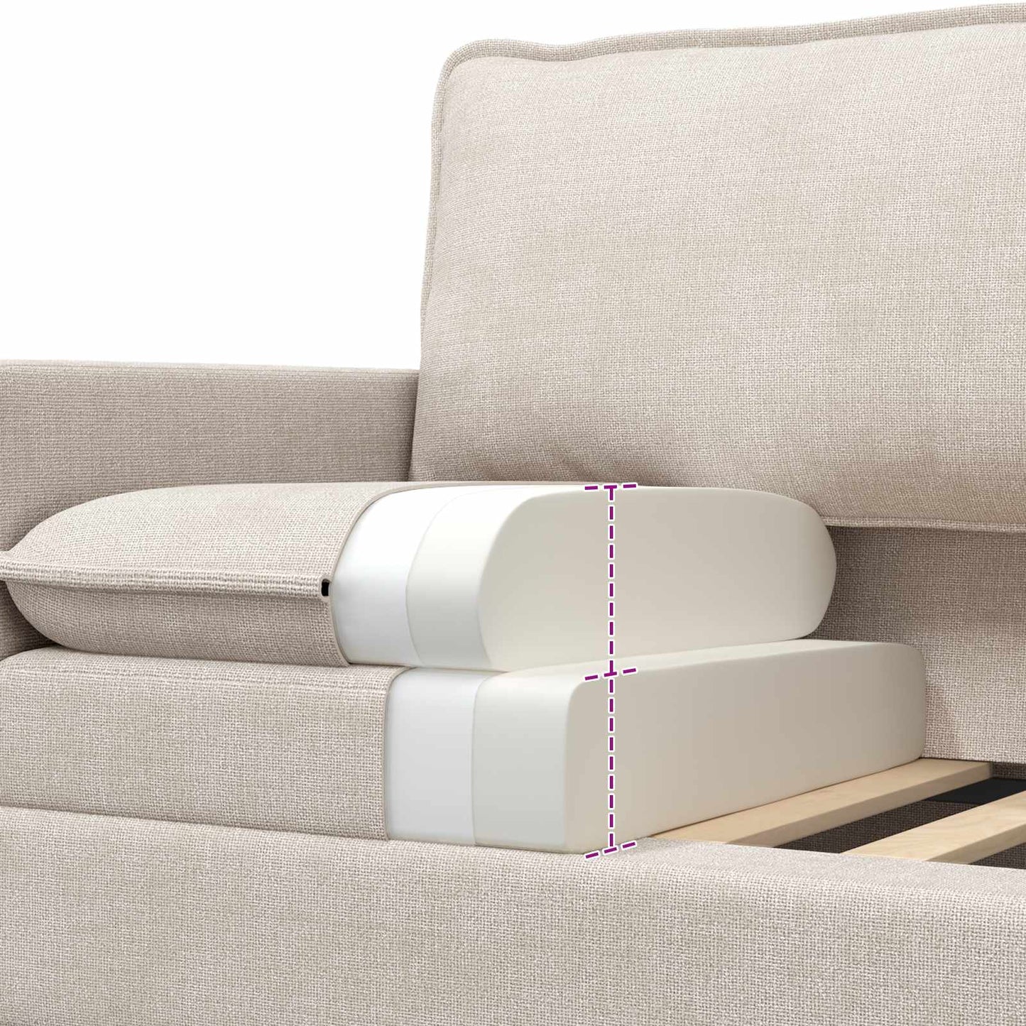 Set di divani 2 pcs Crema Poliestere | homemem39