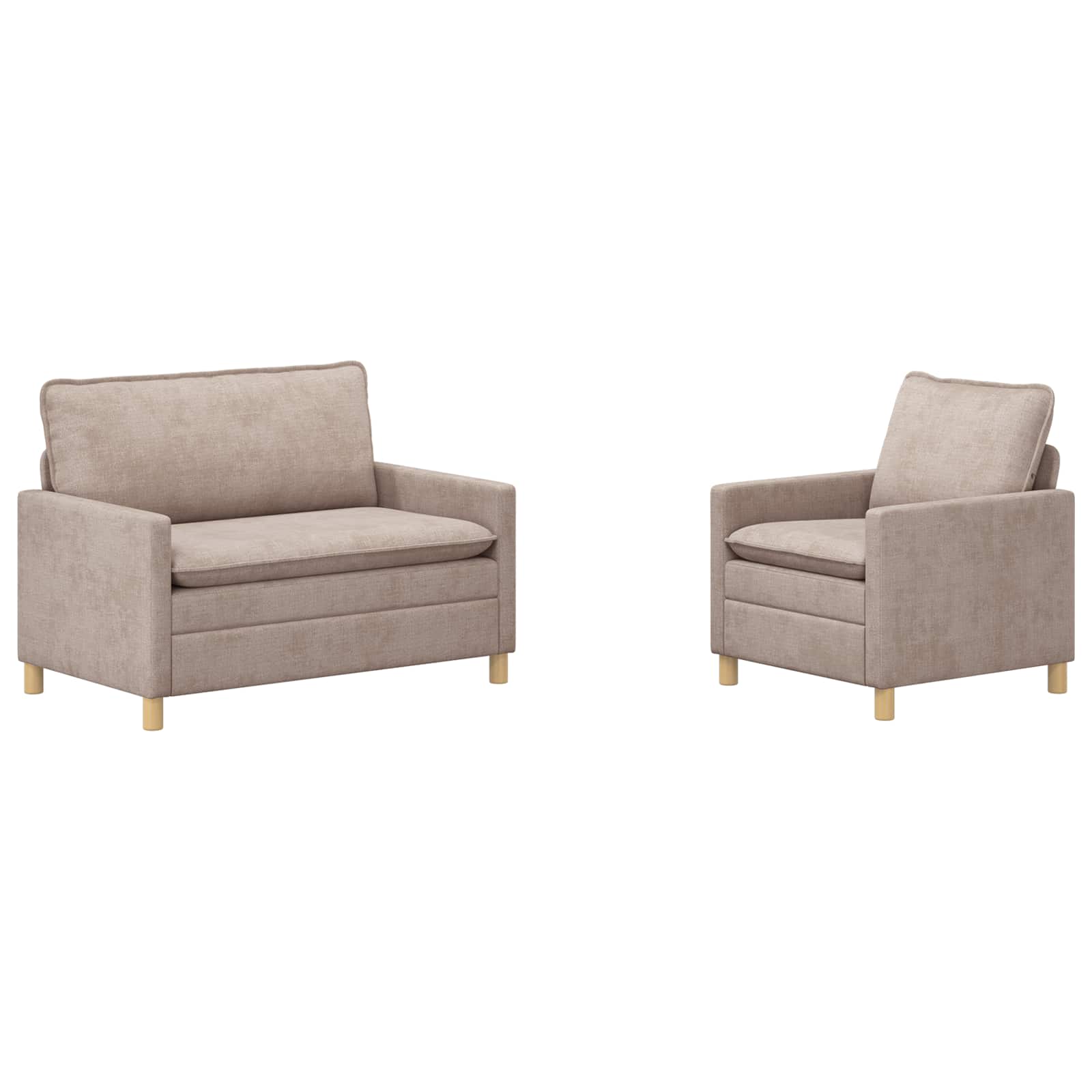 Set di divani 2 pcs Beige Poliestere | homemem39