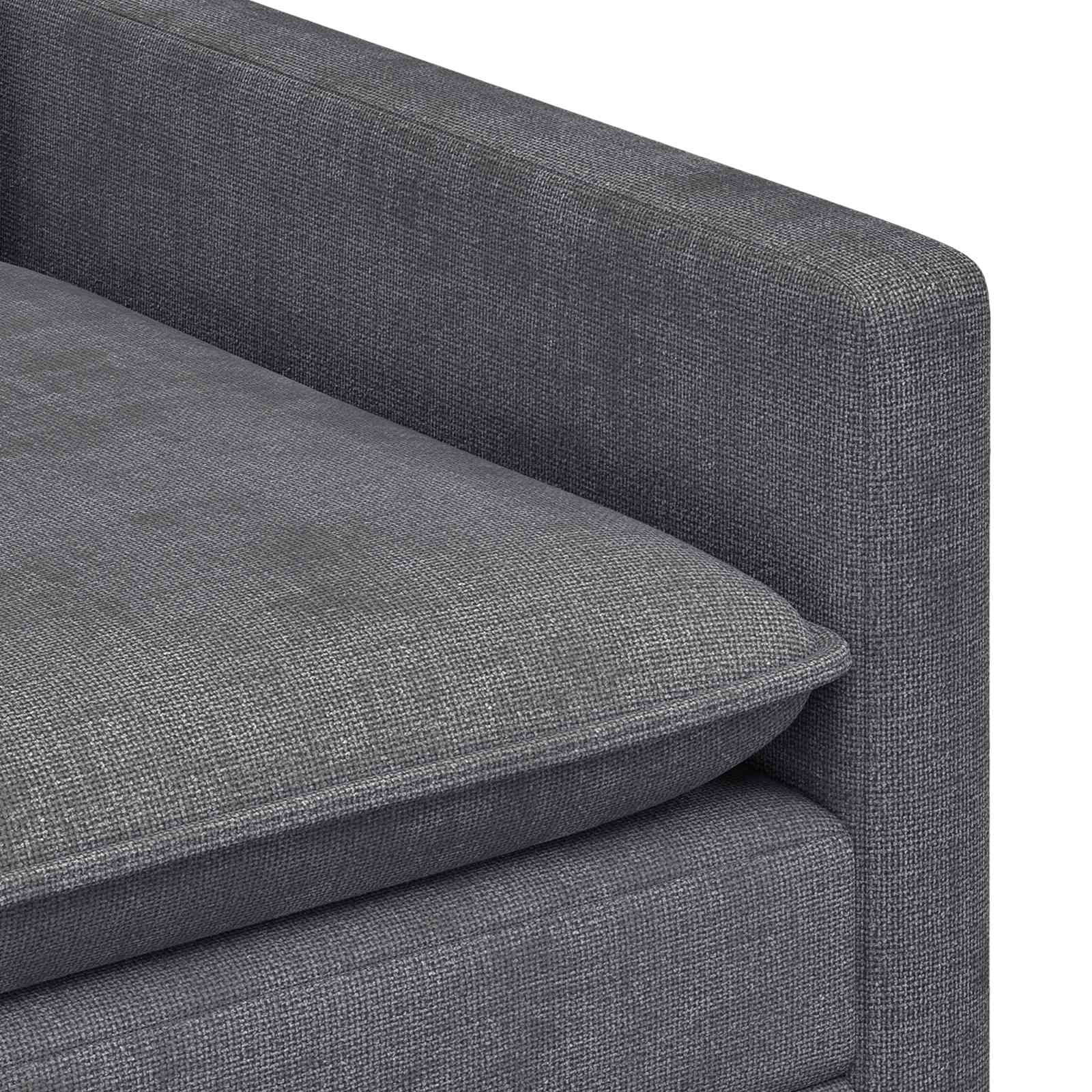 Set di divani 2 pcs Grigio Scuro Poliestere | homemem39