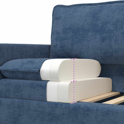 Set di divani 2 pcs Blu Poliestere | homemem39