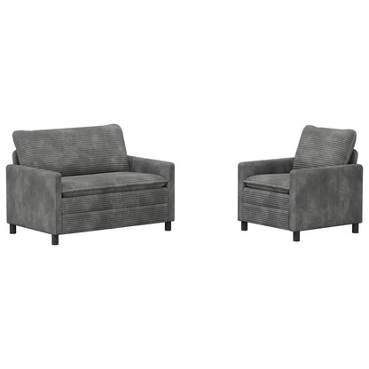 Set di divani 2 pcs Grigio Chiaro Poliestere | homemem39