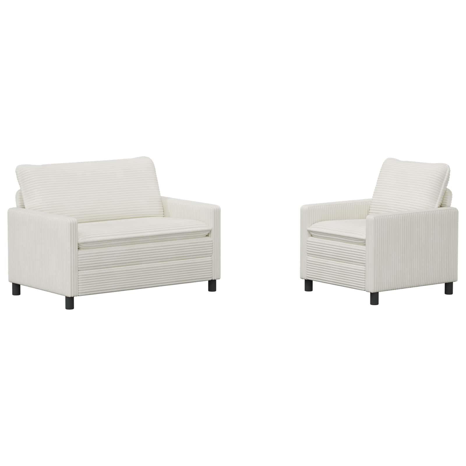 Set di divani 2 pcs Crema Poliestere | homemem39