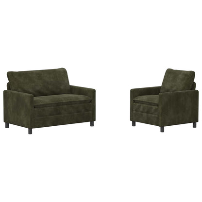 Set di divani 2 pcs Verde Poliestere | homemem39