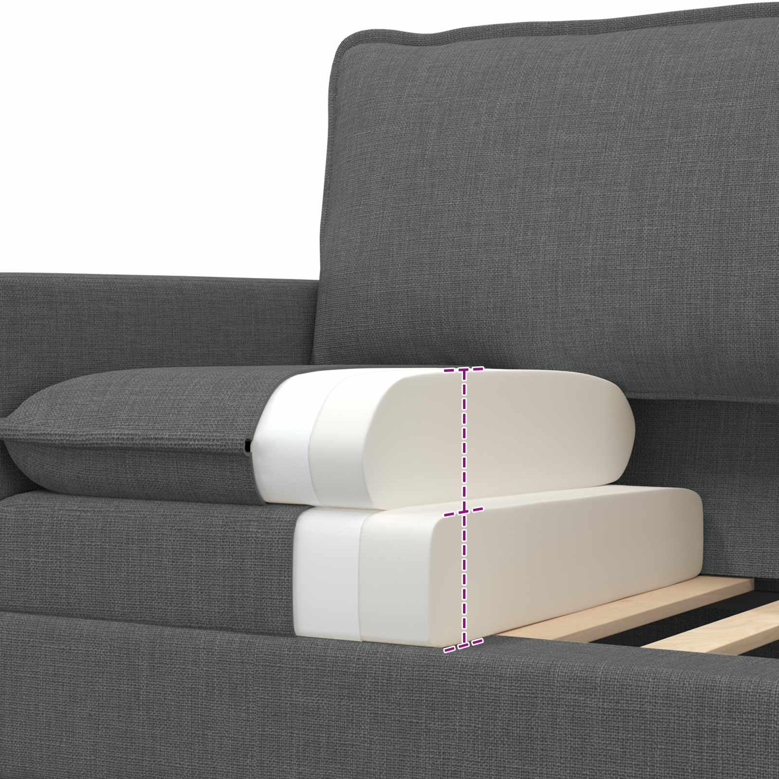 Set di divani 2 pz Grigio Scuro Tessuto | homemem39