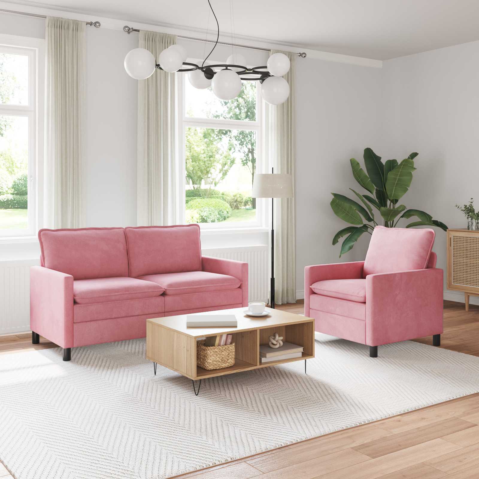 Set di divani 2 pcs Rosa Velluto | homemem39