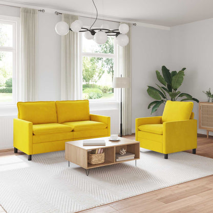 Set di divani 2 pcs Giallo Velluto | homemem39