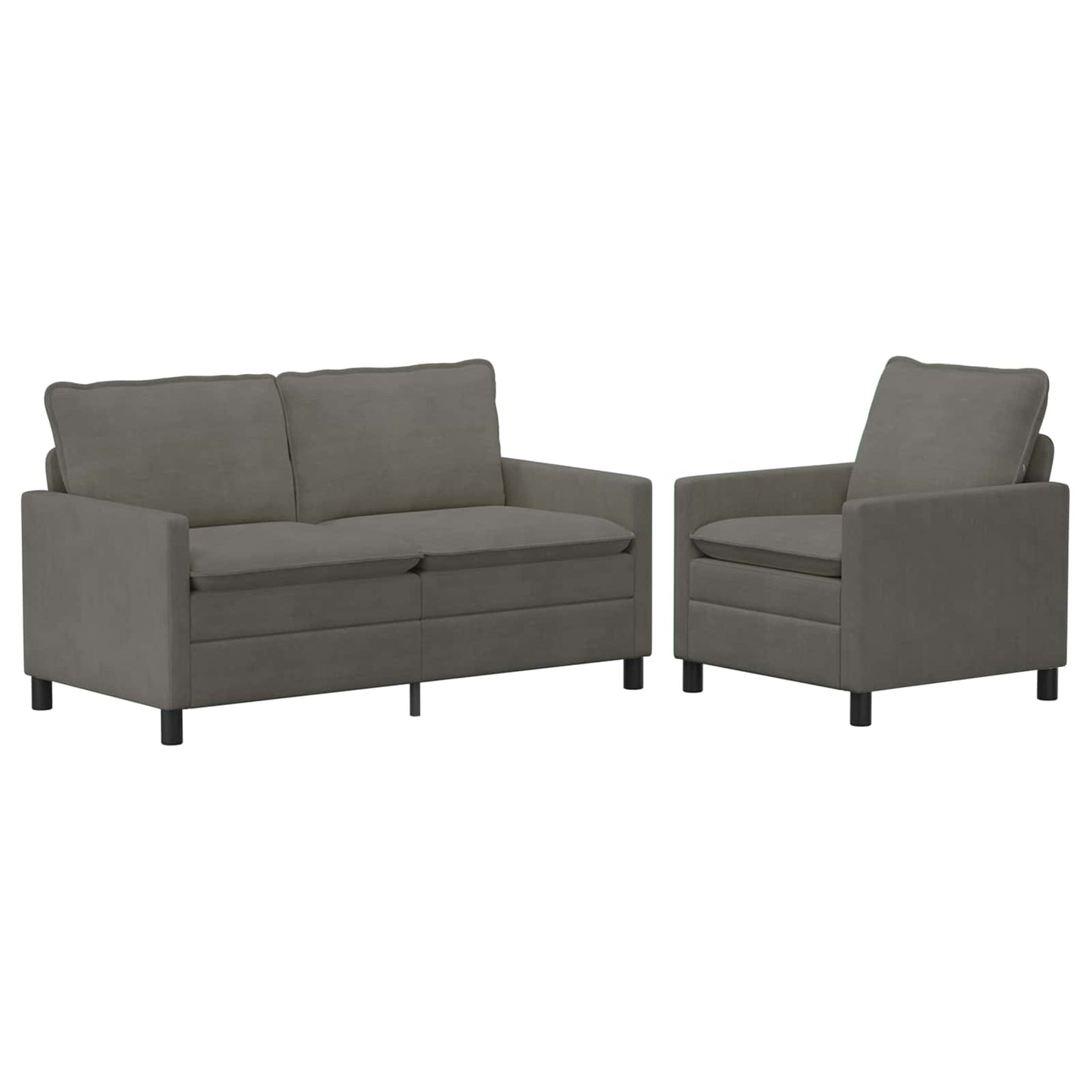Set di divani 2 pcs Grigio Chiaro Tessuto | homemem39