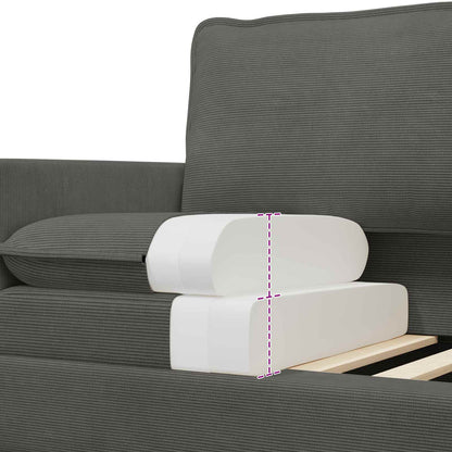 Set di divani 2 pcs Grigio Scuro Tessuto | homemem39