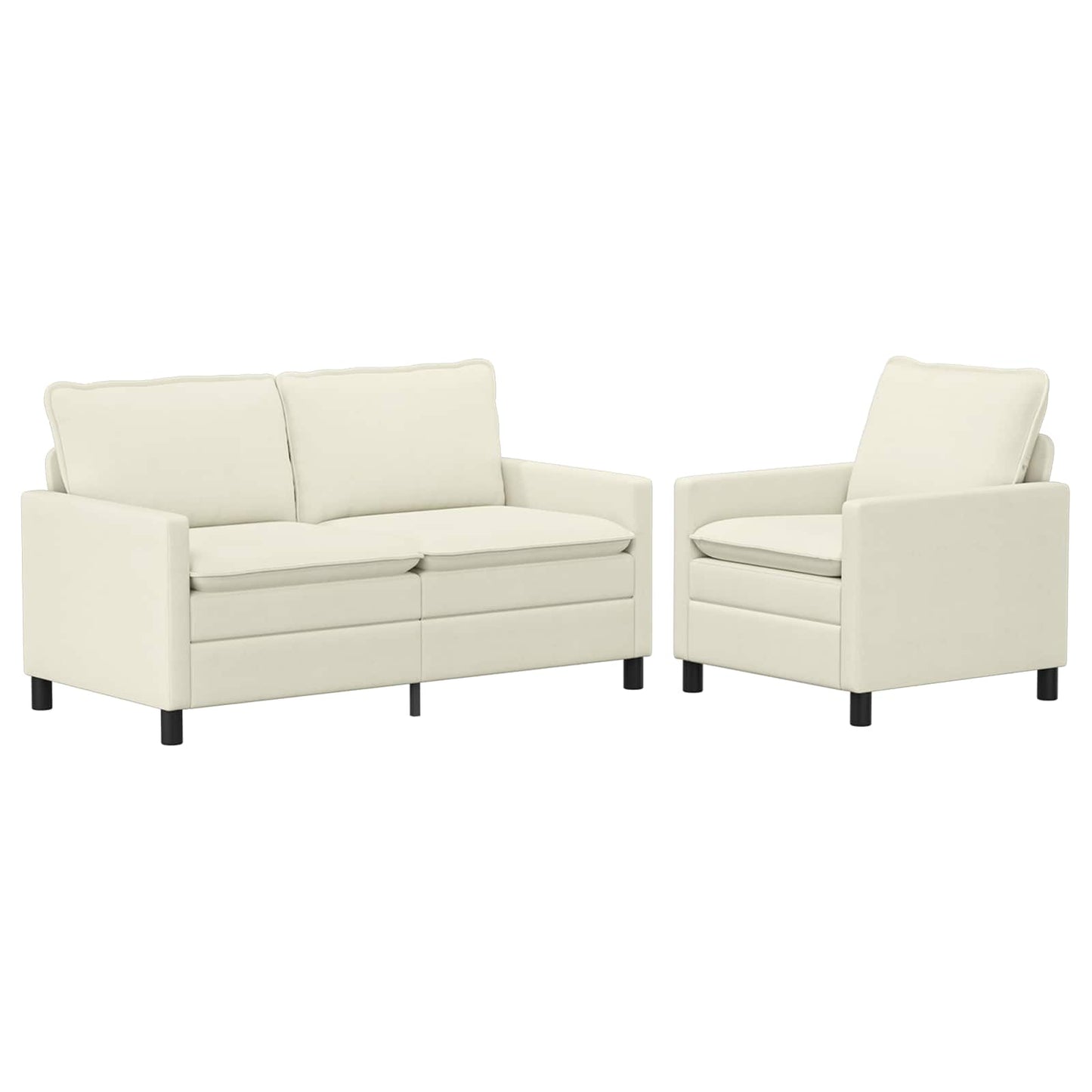Set di divani 2 pcs Crema Tessuto | homemem39