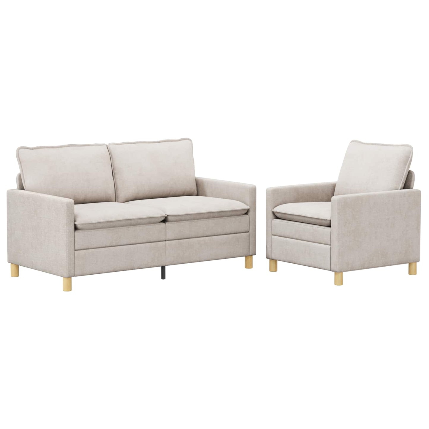 Set di divani 2 pcs Crema Poliestere | homemem39