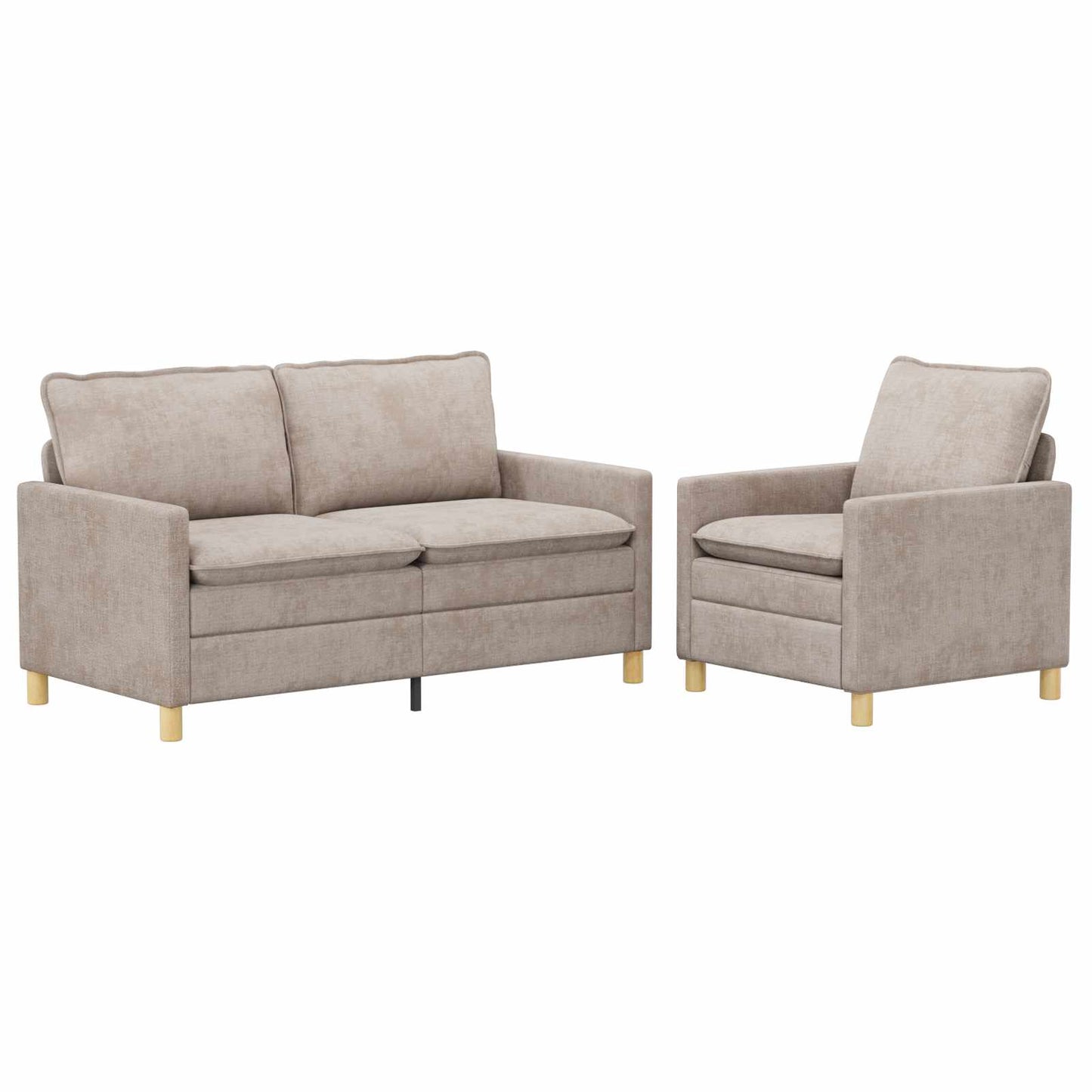 Set di divani 2 pcs Beige Poliestere | homemem39
