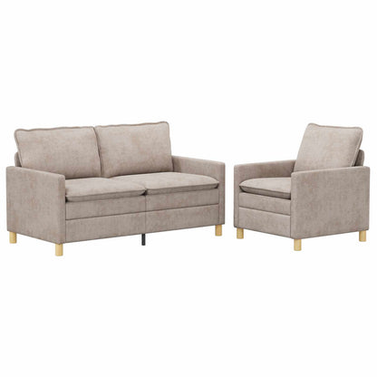 Set di divani 2 pcs Beige Poliestere | homemem39