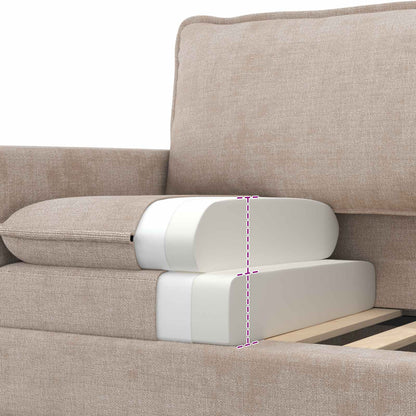 Set di divani 2 pcs Beige Poliestere | homemem39