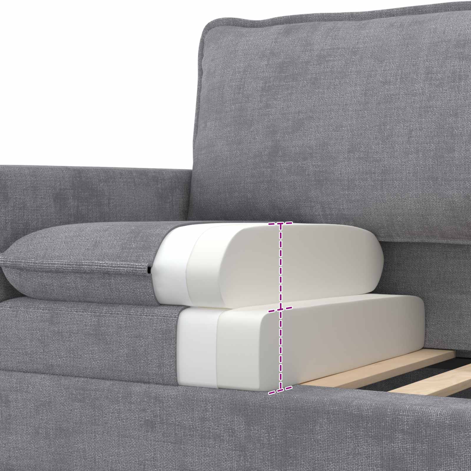 Set di divani 2 pcs Grigio Chiaro Poliestere | homemem39