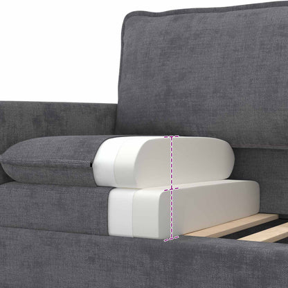 Set di divani 2 pcs Grigio Scuro Poliestere | homemem39