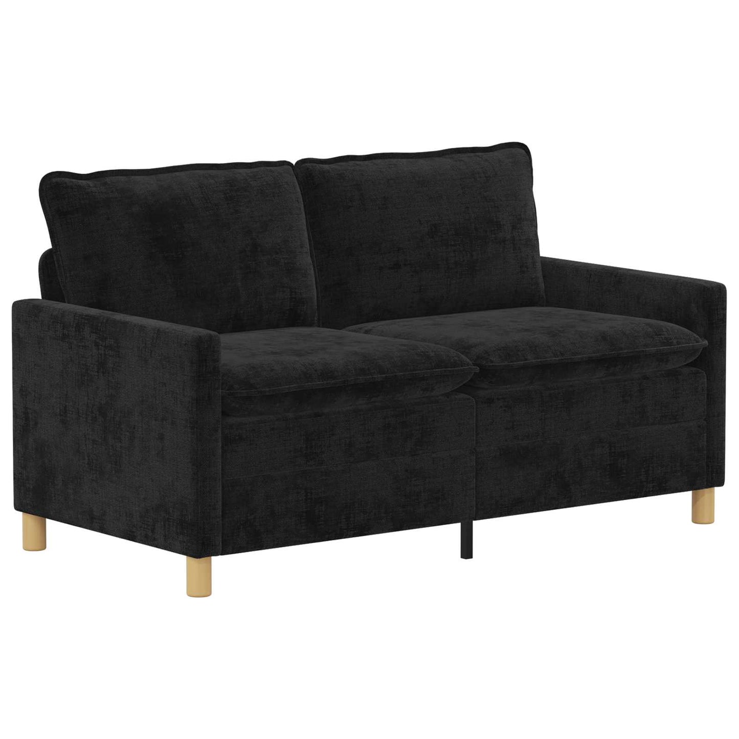Set di divani 2 pcs Nero Poliestere | homemem39