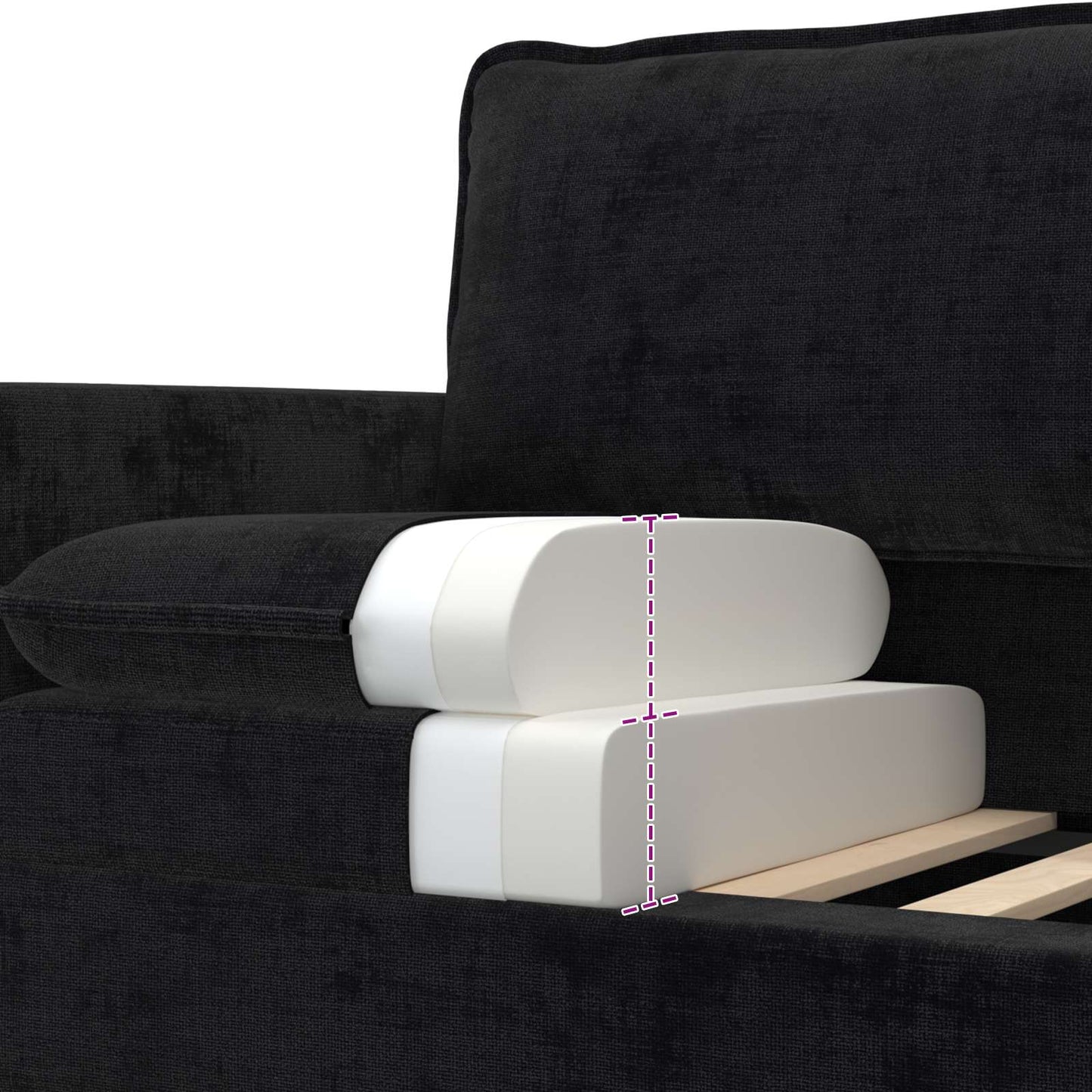 Set di divani 2 pcs Nero Poliestere | homemem39