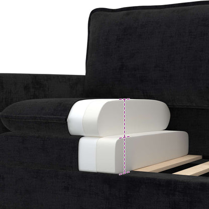 Set di divani 2 pcs Nero Poliestere | homemem39