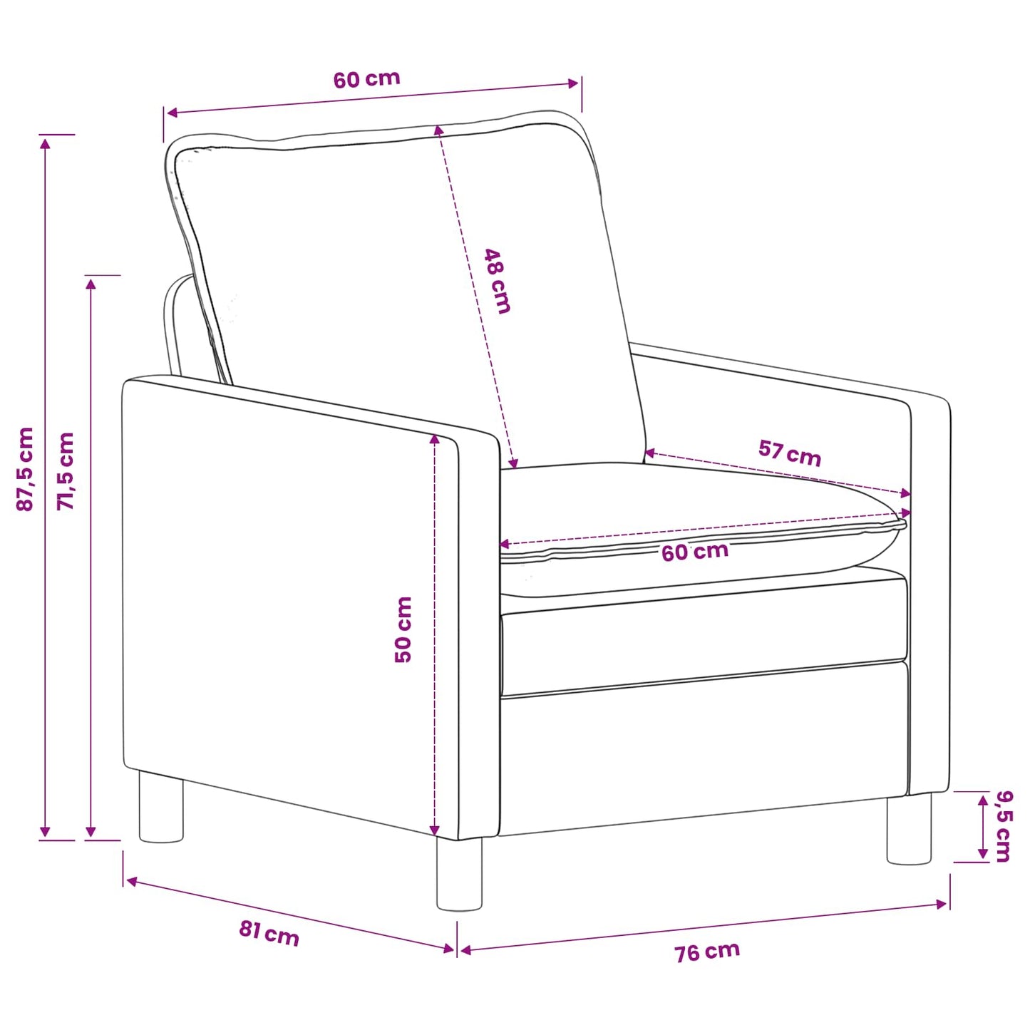 Set di divani 2 pcs Blu Poliestere | homemem39