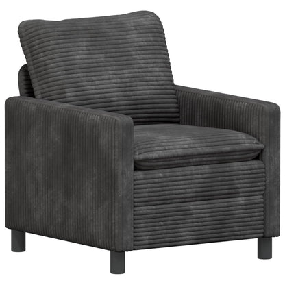Set di divani 2 pcs Grigio Scuro Poliestere