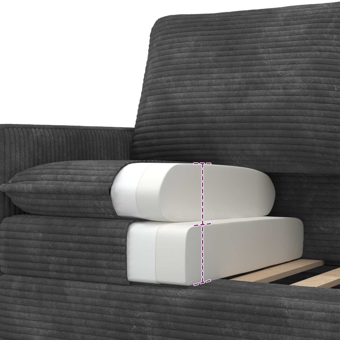 Set di divani 2 pcs Grigio Scuro Poliestere | homemem39