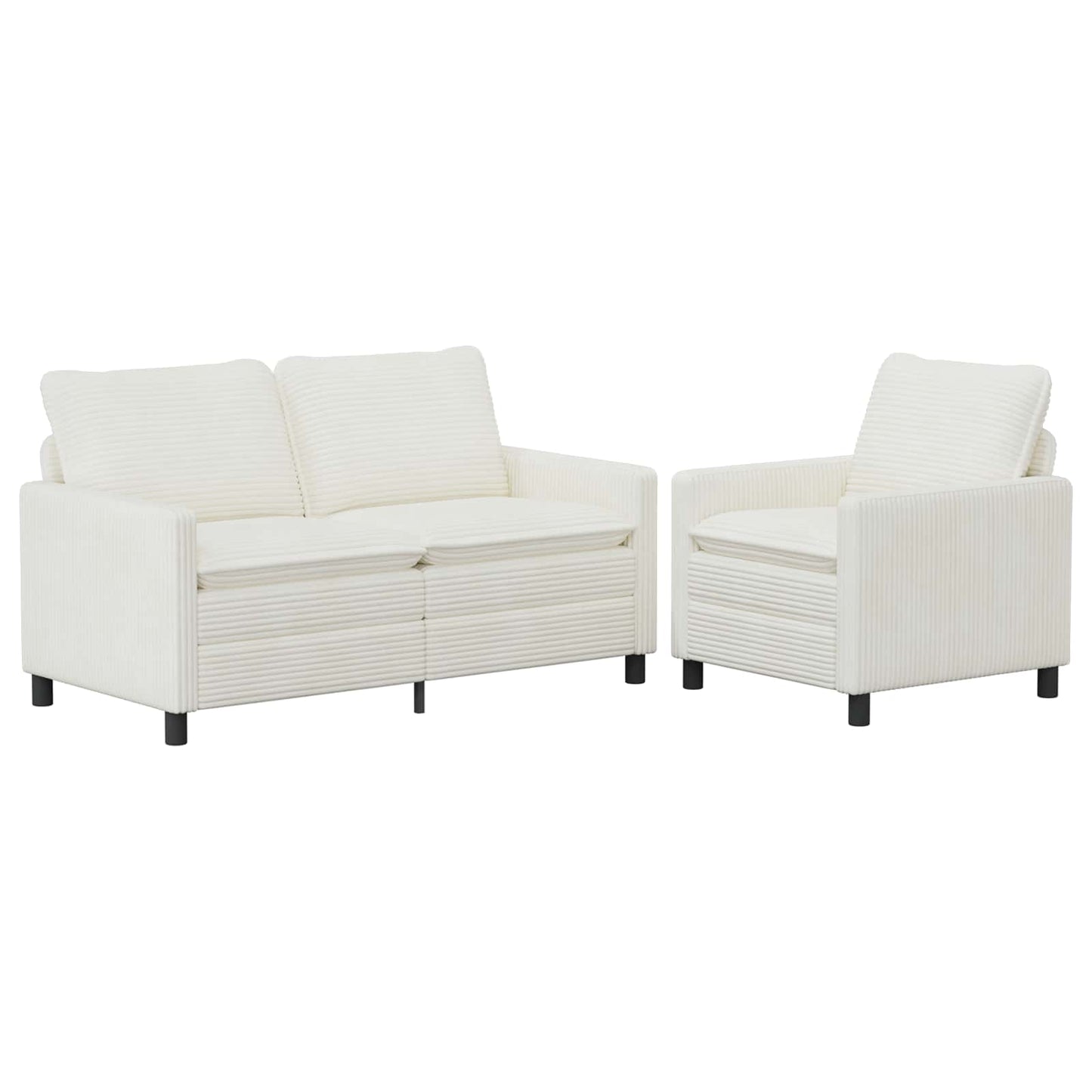 Set di divani 2 pcs Crema Poliestere