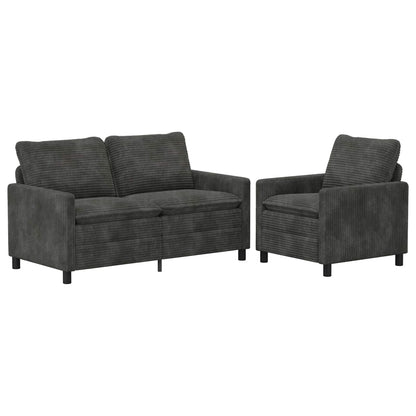 Set di divani 2 pcs Antracite Poliestere