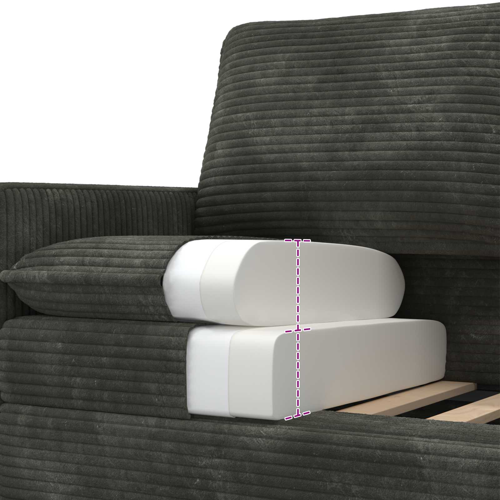 Set di divani 2 pcs Antracite Poliestere | homemem39