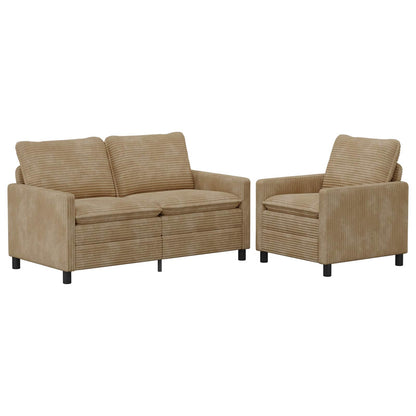 Set di divani 2 pcs Tortora Poliestere | homemem39