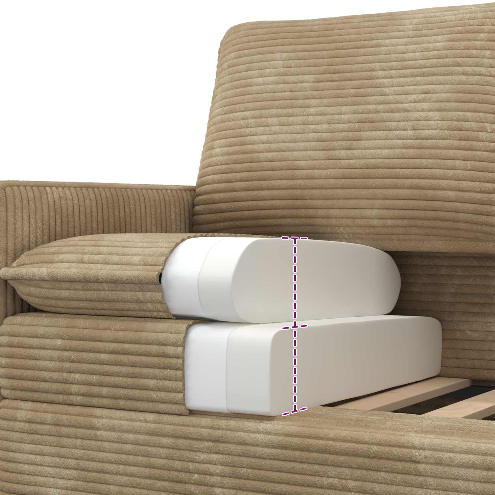 Set di divani 2 pcs Tortora Poliestere | homemem39