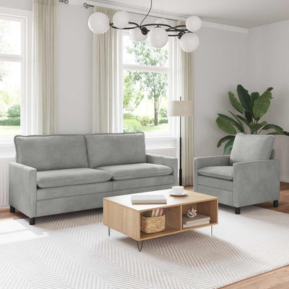 Set di divani 2 pcs Grigio Chiaro Velluto | homemem39