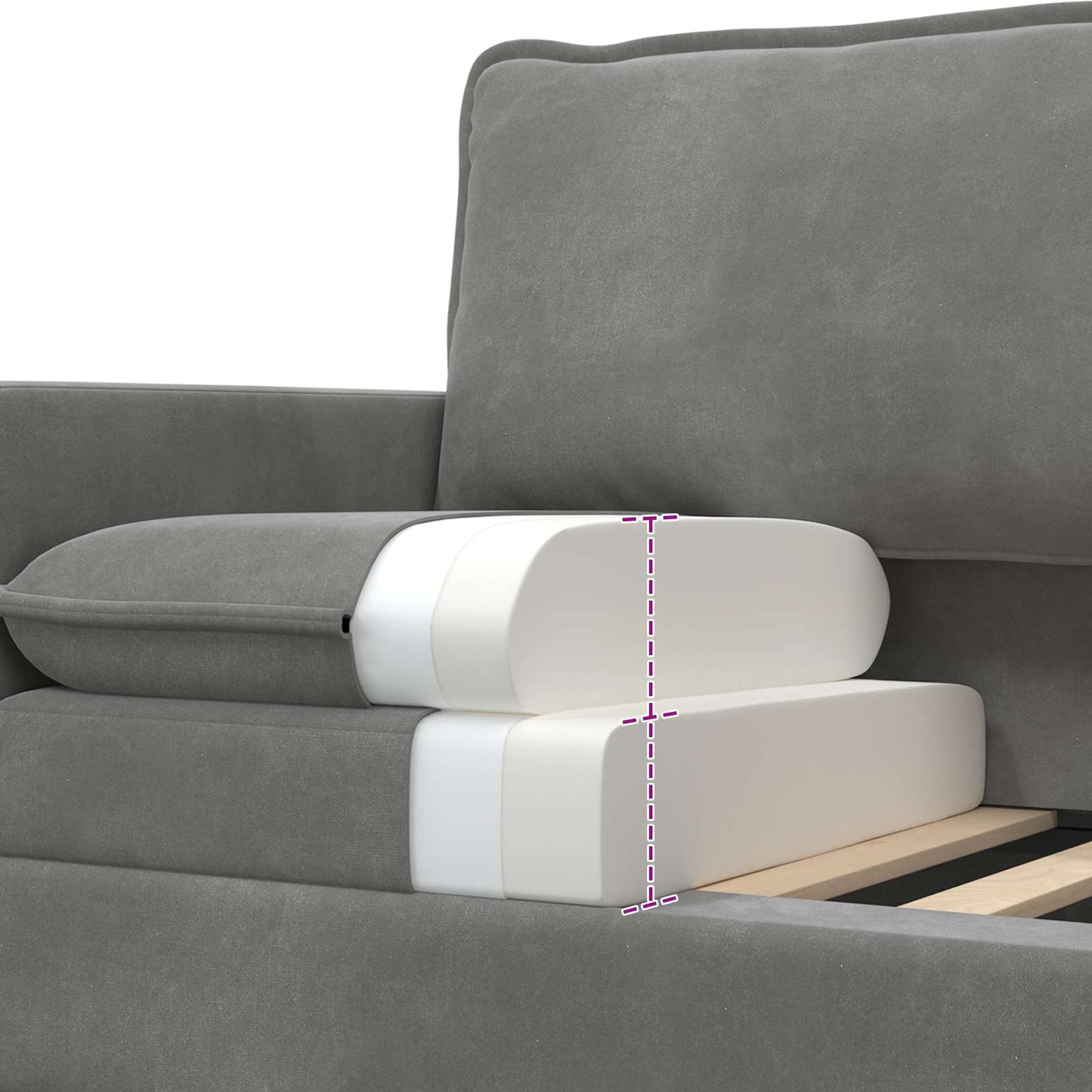 Set di divani 2 pcs Grigio Scuro Velluto | homemem39