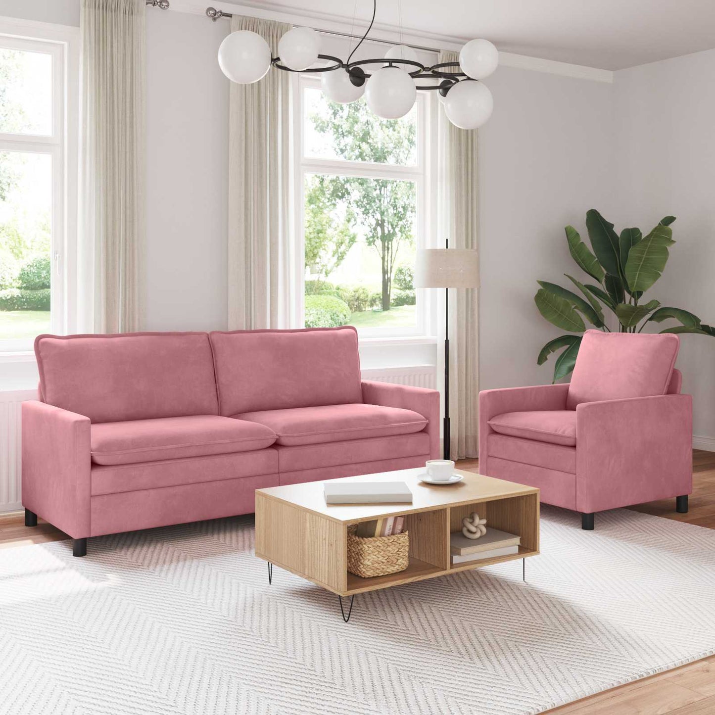 Set di divani 2 pcs Rosa Velluto