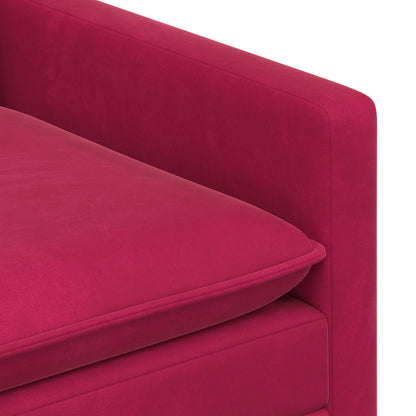Set di divani 2 pcs Rosso Vino Velluto | homemem39